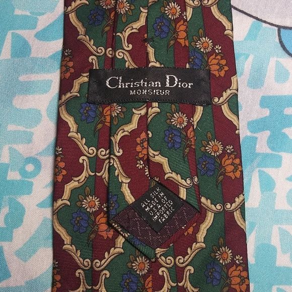 CHRISTIAN DIOR PATTERN TIE - Picture 1 of 3